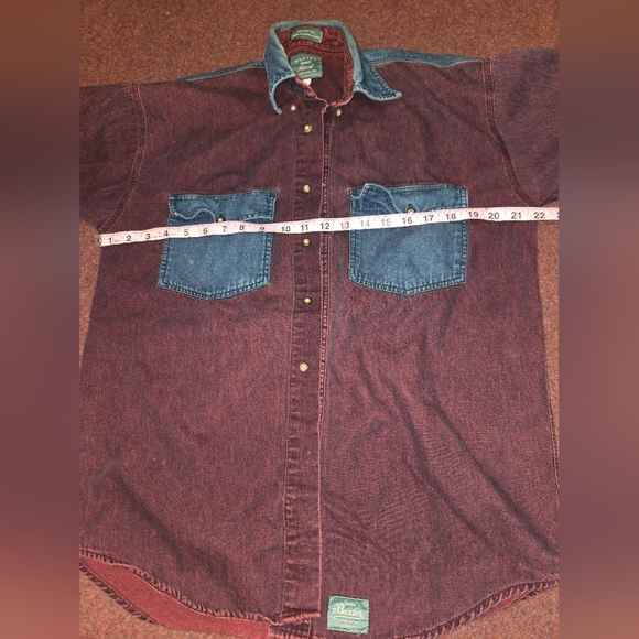 Vintage Baxter Brand 100% Cotton Men's Long Sleeved Shirt Size Small - Picture 6 of 8